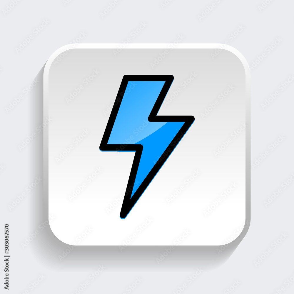 Thunder lightning icon. Symbol of Weather icon with trendy flat line style icon for web, logo, app, UI design. isolated on white background. vector illustration eps 10 Thunder lightning icon. Symbol of Weather icon with trendy flat line style icon for web, logo, app, UI design. isolated on white background. vector illustration eps 10