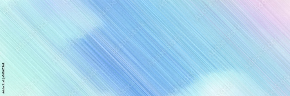 abstract colorful horizontal business banner background texture with diagonal lines and powder blue, light blue and sky blue colors and space for text and image