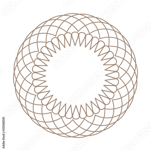 Vector geometric frames for decoration on a white background