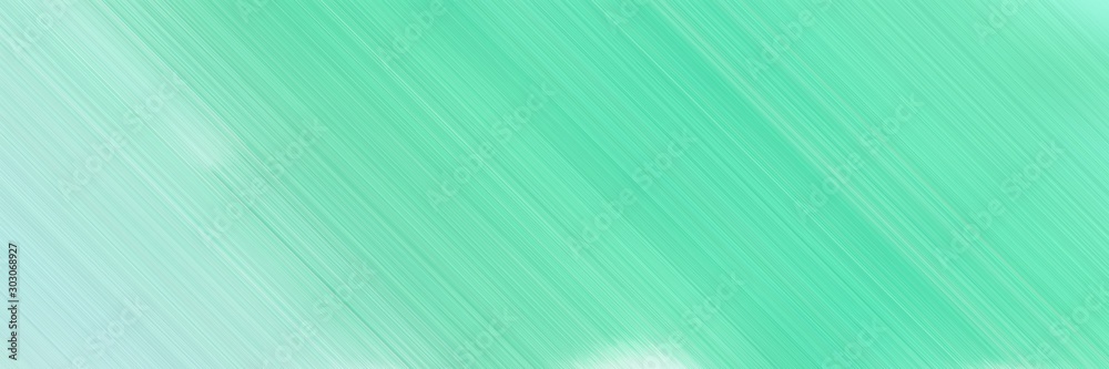 abstract colorful horizontal business banner texture with diagonal lines and medium aqua marine, powder blue and aqua marine colors and space for text and image