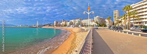 Saint Raphael beach and waterfront panoramic view