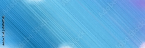 abstract digital web site banner background with corn flower blue, steel blue and sky blue colors and space for text and image