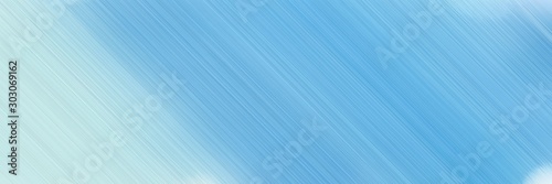 diagonal lines banner background with sky blue  powder blue and light blue colors and space for text and image