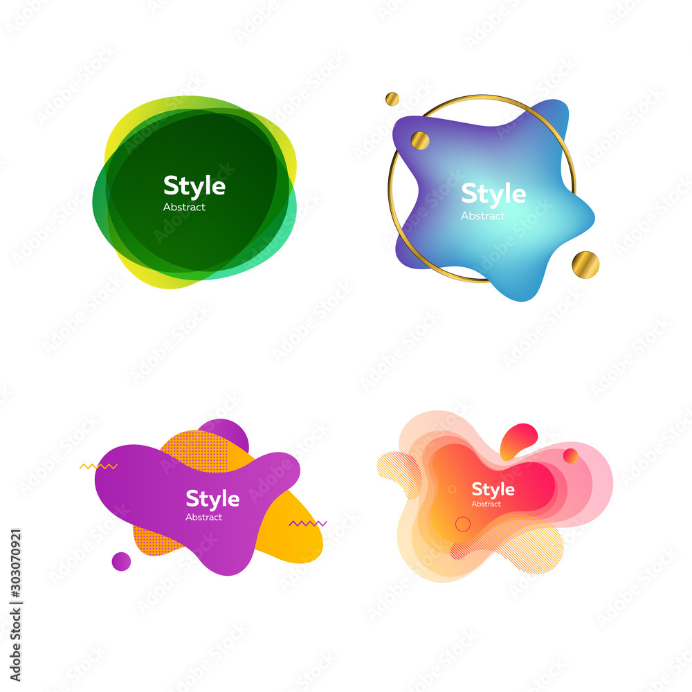 Liquid elements with text sample Liquid elements with text sample