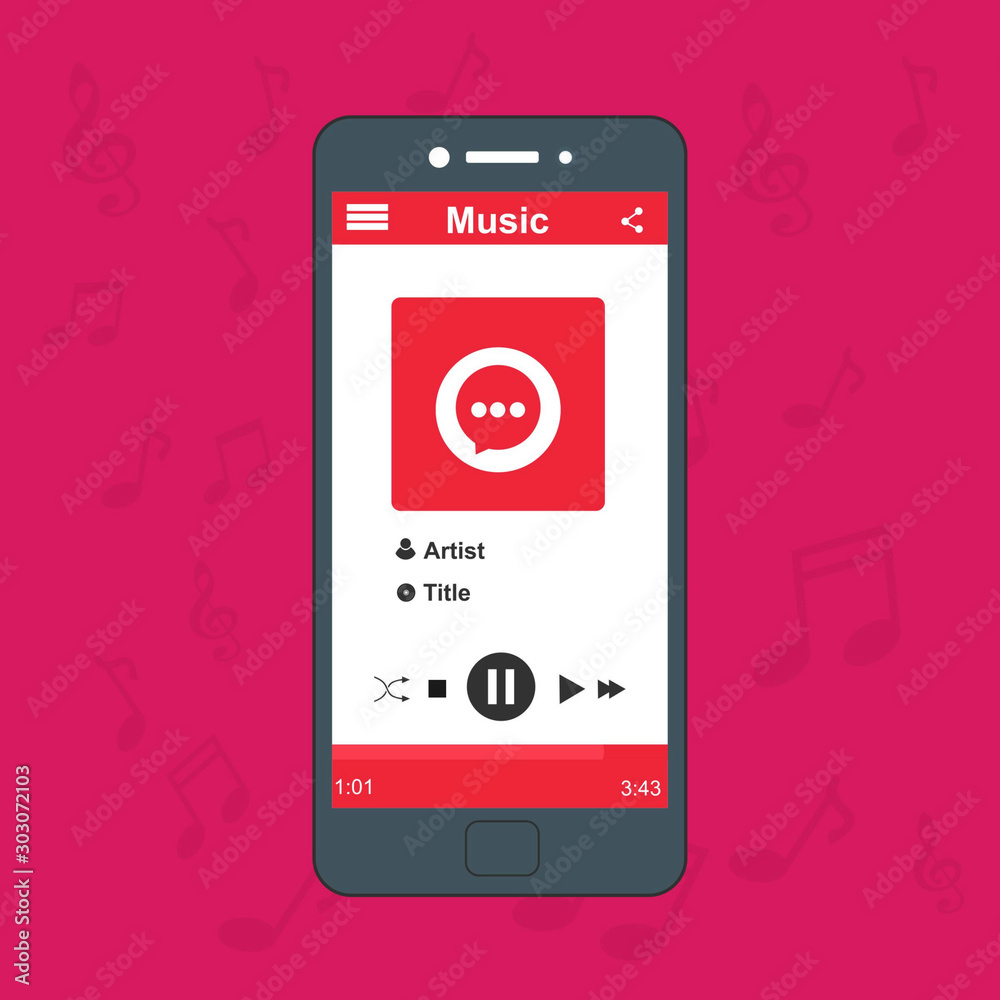 Online music player mobile application design template. Can be used for workflow layout template, banner, marketing, infographics. Online music player mobile application design template. Can be used for workflow layout template, banner, marketing, infographics.