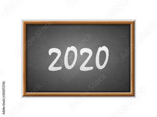 New year written on a blackboard
