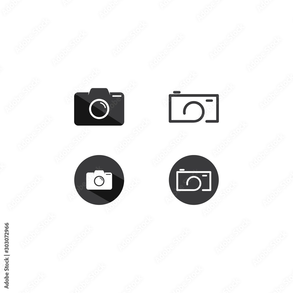 Camera Photography logo template vector icon illustration design Camera Photography logo template vector icon illustration design
