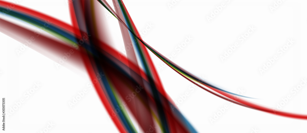 Trendy abstract wave blur pattern, multicolored lines on white background for wallpaper design. Colorful background vector. Creative vector element. Trendy abstract wave blur pattern, multicolored lines on white background for wallpaper design. Colorful background vector. Creative vector element.