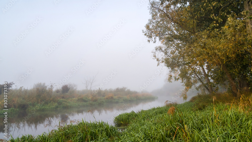 Dolina Górnej Narwi, Mglisty poranek, Narew, Podlasie, Polska Dolina Górnej Narwi, Mglisty poranek, Narew, Podlasie, Polska