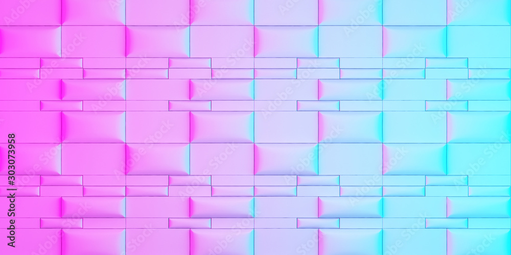wall of pink blue rectangles wall of pink blue rectangles