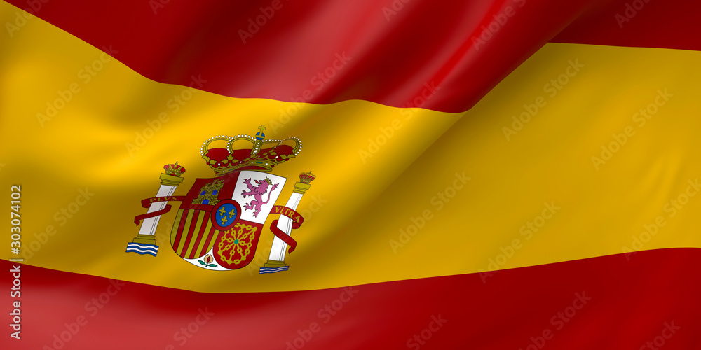 National Fabric Wave Closeup Flag of Spain National Fabric Wave Closeup Flag of Spain