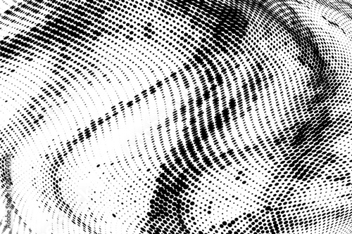 Wavy dotted spotted pattern.Abstract curves. Points backdrop. 