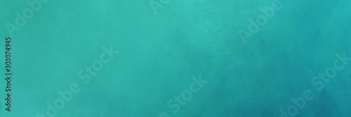elegant painted vintage background illustration with light sea green, teal and medium turquoise colors and space for text or image. can be used as header or banner