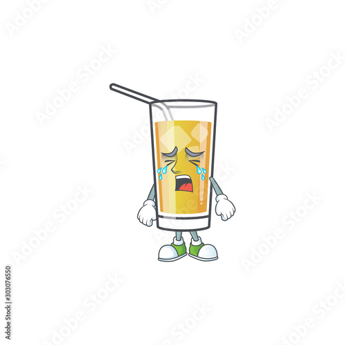 Character crying in the apple cider cartoon
