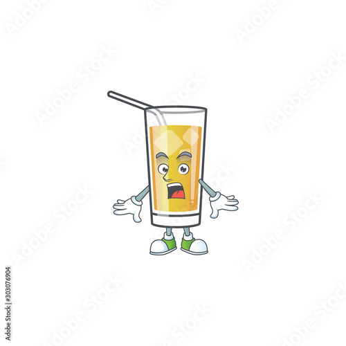 Character surprised in the apple cider cartoon