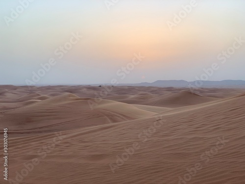 car tracks in the desert