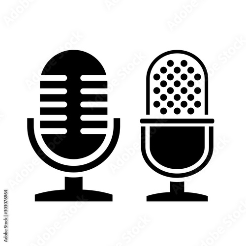 Voice microphone vector icon