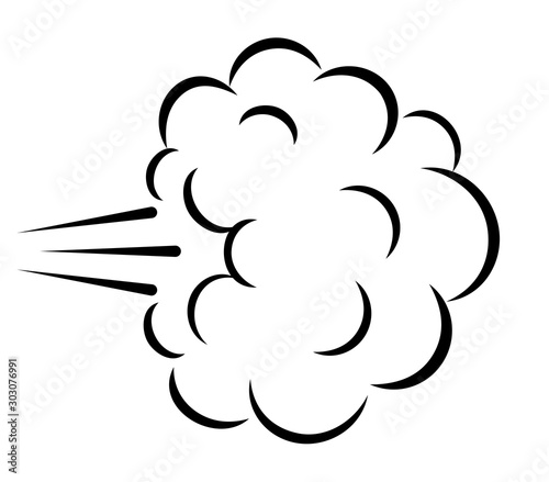 Comics explosion cloud vector illustration