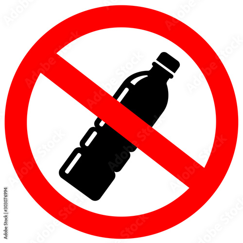 No palstic vector sign
