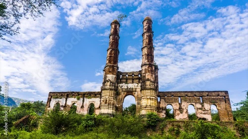 Heritage Iteri Masjid of Champaner also known as Amir manzil( brick tomb). Champaner-Pavagadh Archaeological Park, a UNESCO World Heritage Site, is located in Panchmahal district in Gujarat, India. photo