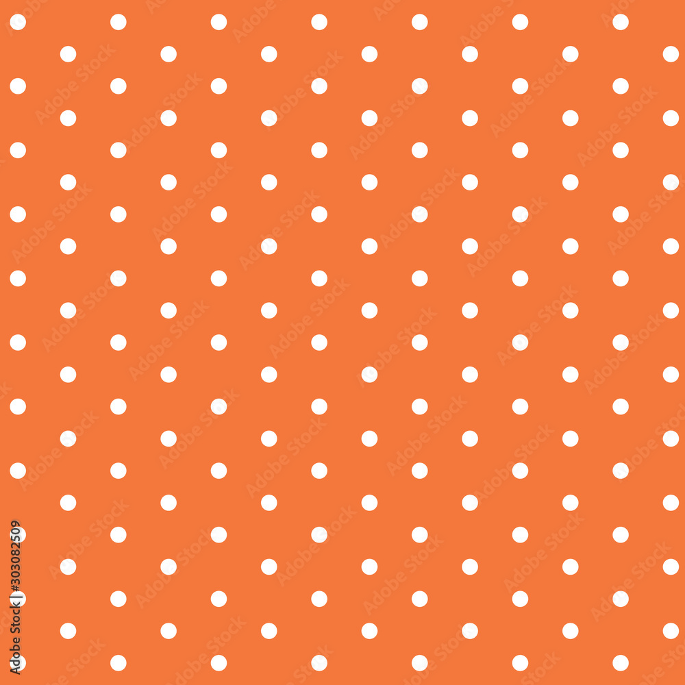 Background template design with white dots on orange plain