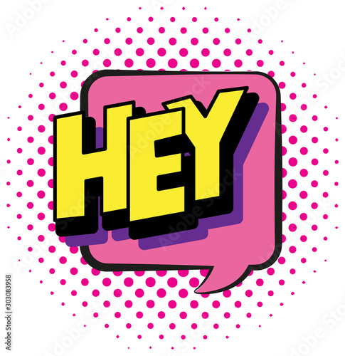 Expression words design for hey