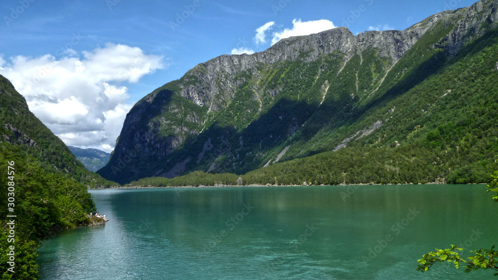 Norwegian mountain lake in summer