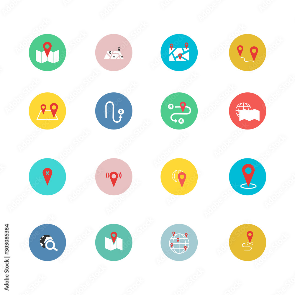 Cartography and topography icon set. Maps, location and navigation icons. Cartography and topography icon set. Maps, location and navigation icons.