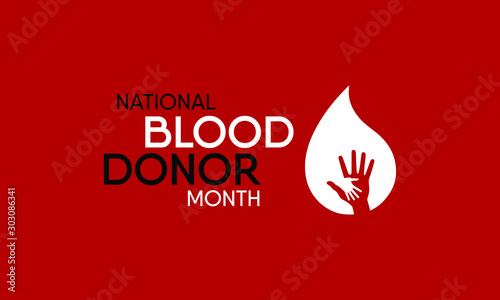 Vector illustration on the theme of National Blood donor month of January.