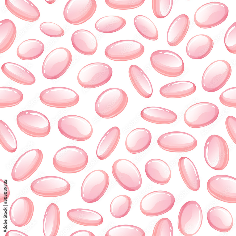 Seamless pattern with pink shiny ovals, vector Seamless pattern with pink shiny ovals, vector