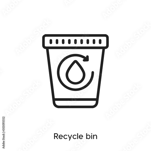 recycle bin icon vector symbol sign