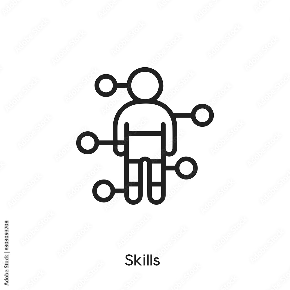 skills icon vector symbol sign