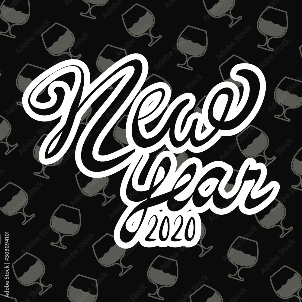 happy new year 2020 lettering celebration happy new year 2020 lettering celebration