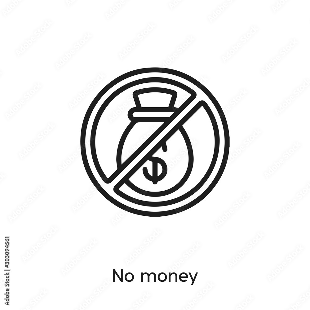 no money icon vector