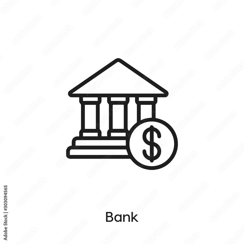 bank icon vector