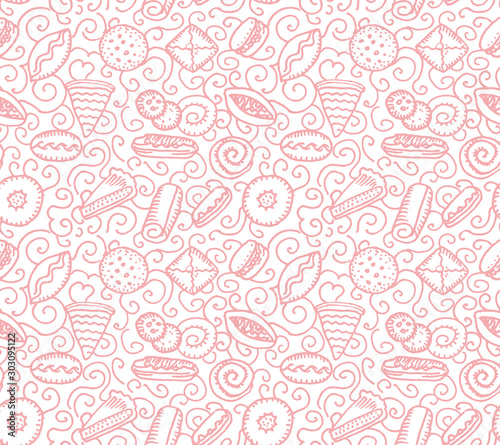 Pink Sweets seamless pattern