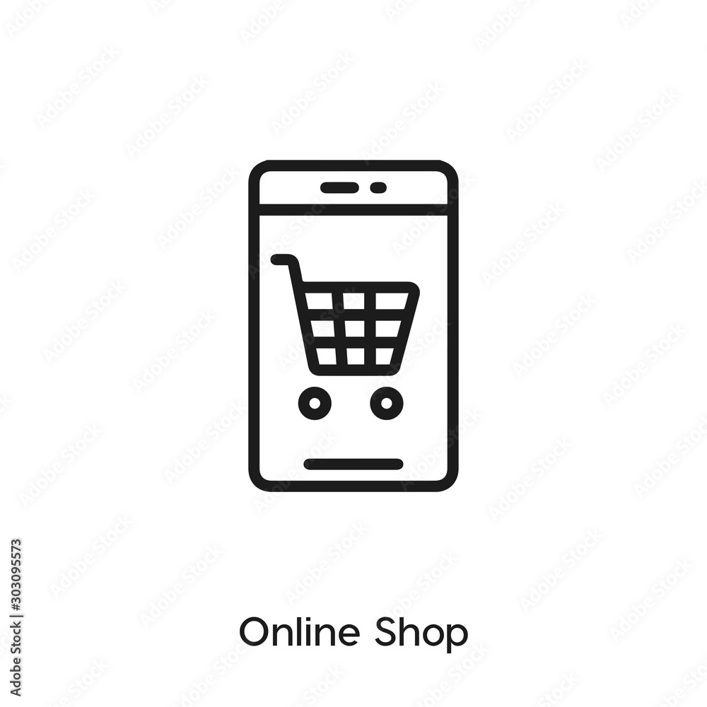 online shop icon vector Векторный объект Stock | Adobe Stock