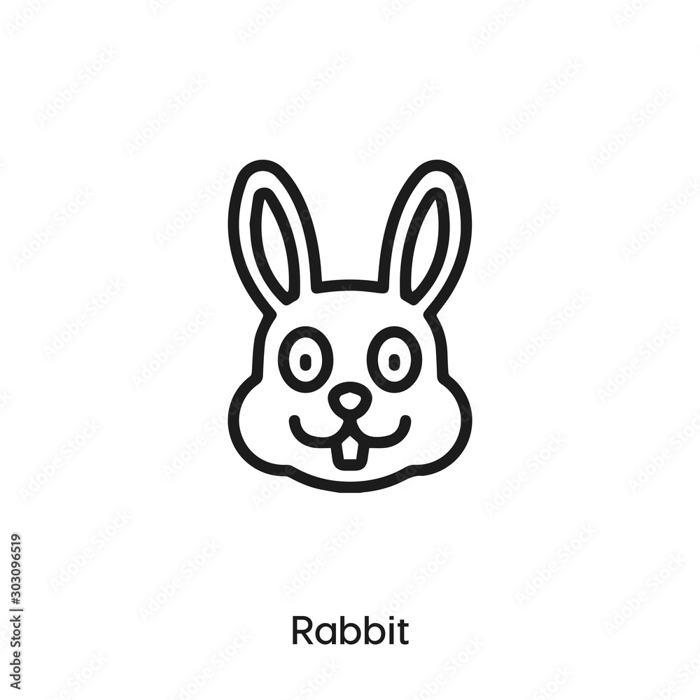 rabbit icon vector