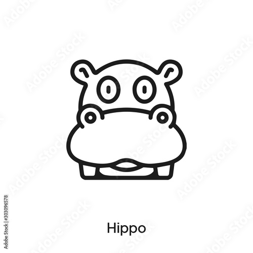 hippo icon vector. hippo icon vector symbol illustration. Modern simple vector icon for your design. hippo icon.