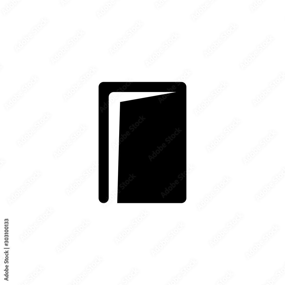 Door icon. Exit button. Furniture symbol. Logo design element Door icon. Exit button. Furniture symbol. Logo design element