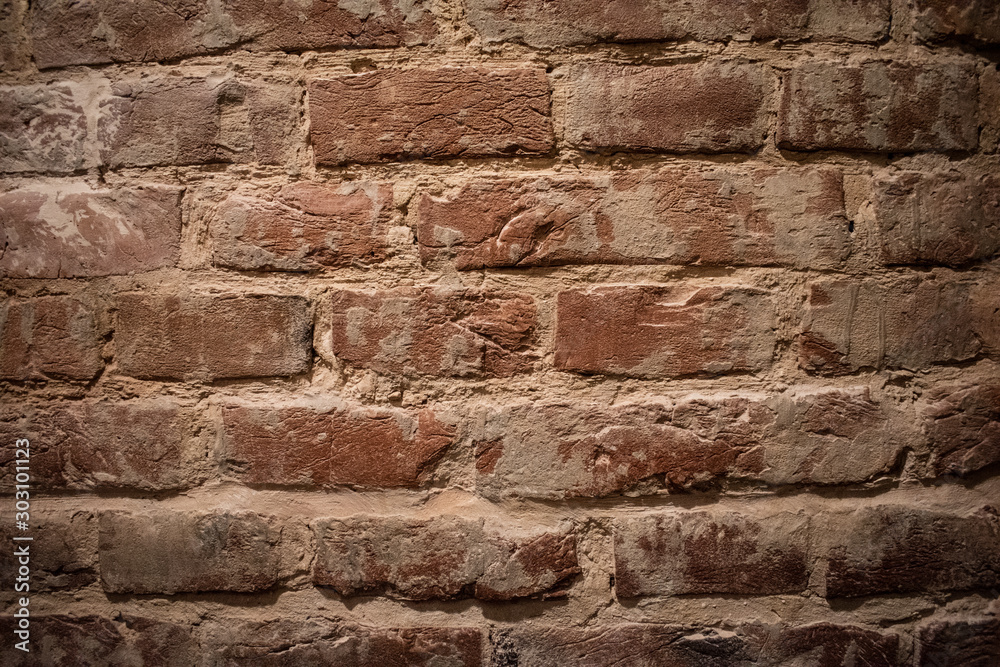 Brick wall. Old Austro-Hungarian brick. Background