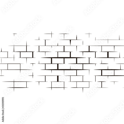 Vector illustration of wall and brick