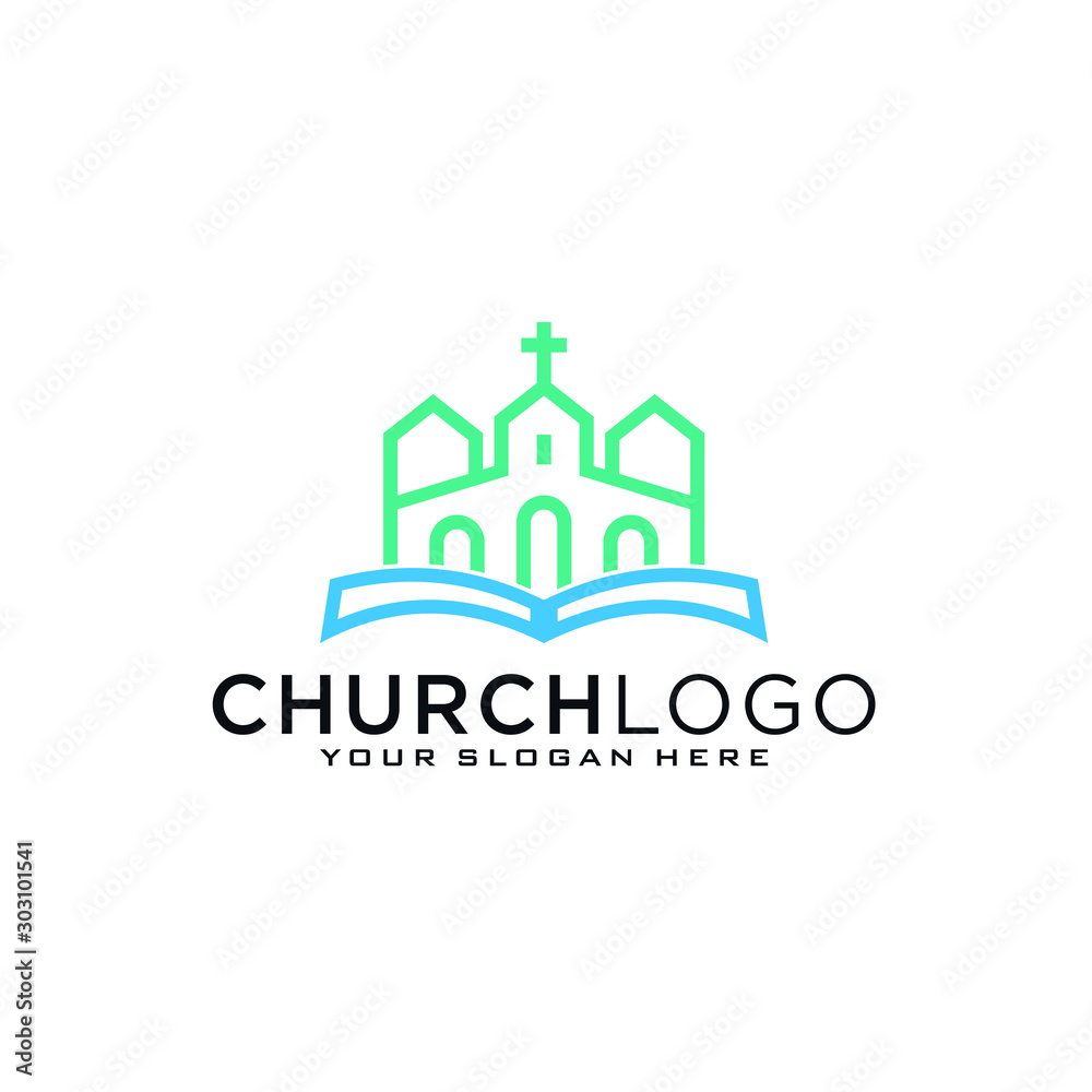 Church vector logo symbol graphic abstract template