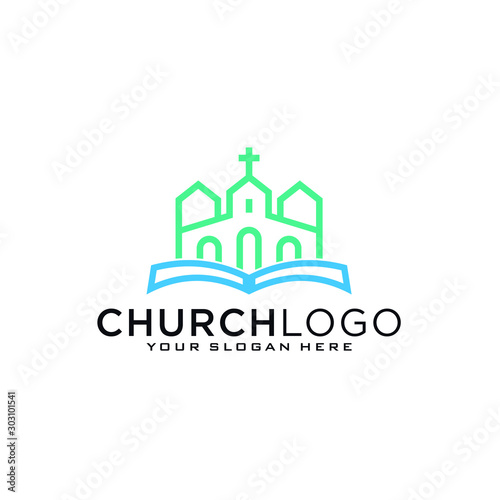 Church vector logo symbol graphic abstract template