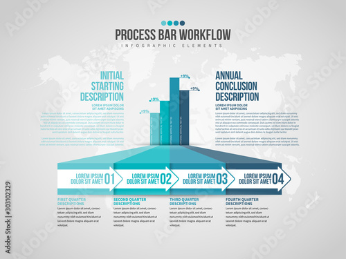 Process Bars Workflow Infographic