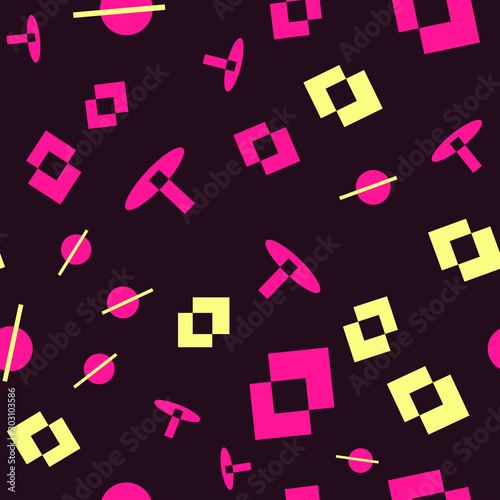 Creative colorful modern pattern texture with different shapes. Background vector illustration.