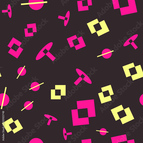 Creative colorful modern pattern texture with different shapes. Background vector illustration.