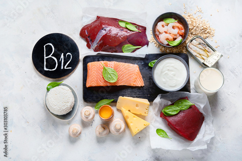 Natural sources of Vitamin B12 (Cobalamin) photo