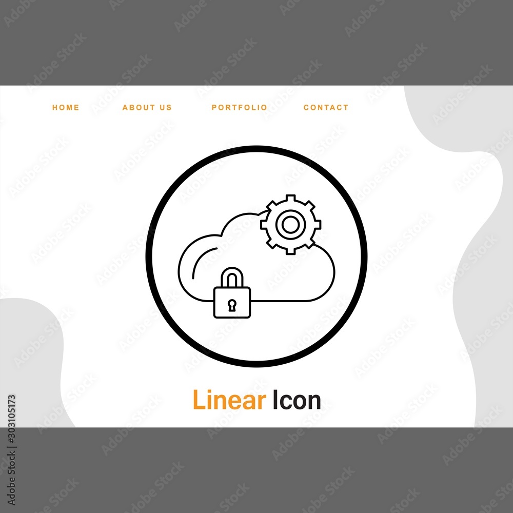 cloud setting icon for your project