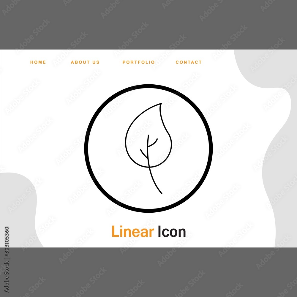 Naklejka premium leaf icon for your project
